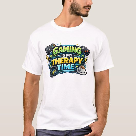 Gaming Ist Meine Therapiezeit T-Shirt (Vorderseite)