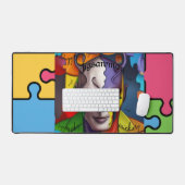 Gaming Jigsawman Superheld/Bösewicht? Jigsaw Puzzl Schreibtischunterlage (Tastatur & Maus)
