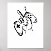 Gaming-Konsole mit Controller Poster (Vorne)
