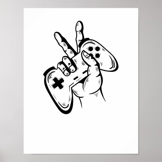 Gaming-Konsole mit Controller Poster (Vorne)