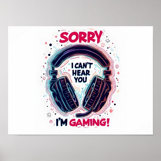 Gaming-Kopfhörer-Design-Poster Poster (Vorne)