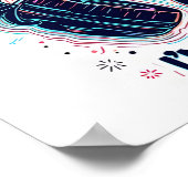 Gaming-Kopfhörer-Design-Poster Poster (Ecke)