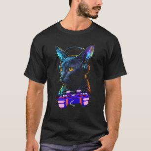 Gaming Korat Katzen-Spieler-Tier-Videospieler Männ T-Shirt