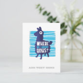 Gaming Lama, wo wir Boys Grafik Teens landen Postkarte (Stehend Vorderseite)