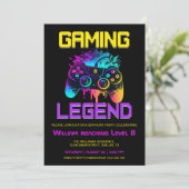 Gaming Legende Einladung (Stehend Vorderseite)
