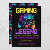 Gaming Legende Einladung (Vorne/Hinten)