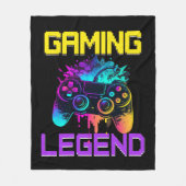 Gaming Legende Fleecedecke (Vorderseite)