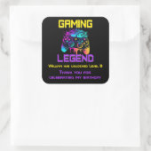 Gaming Legende Quadratischer Aufkleber (Tasche)
