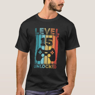 Gaming Level 15 Unverriegelter 15. Geburtstagsgesc T-Shirt