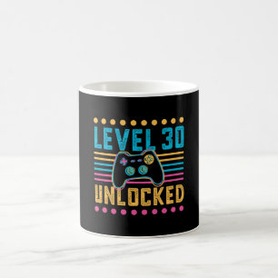 Gaming-Level 30 freigeschaltet 30. Geburtstag Game Kaffeetasse