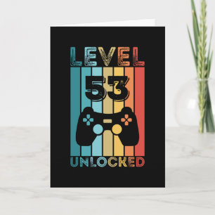 Gaming Level 53 Unverriegelter 53. Geburtstagsgesc Karte