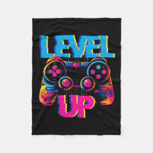 Gaming Level Up Game Controller Videospiel Pop Art Fleecedecke