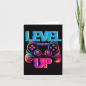Gaming Level Up Game Controller Videospiel Pop Art Karte (Vorderseite)