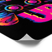 Gaming Level Up Game Controller Videospiel Pop Art Poster (Ecke)