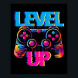 Gaming Level Up Game Controller Videospiel Pop Art Poster<br><div class="desc">Gaming Level Up Game Controller Video Game Pop Art 1</div>