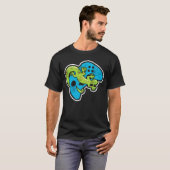 Gaming Lizard Spielekonsole und Reptilienhalter T-Shirt (Vorne ganz)