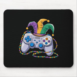 Gaming Mardi Gras Video Game Controller Jester for Mousepad
