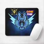 Gaming-Mauspad Blue Wolf Eule Esports-Team-Maskott Mousepad (Mit Mouse)
