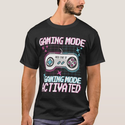 Gaming Mode Activated – Retro Pixel Controller Des T-Shirt (Vorderseite)