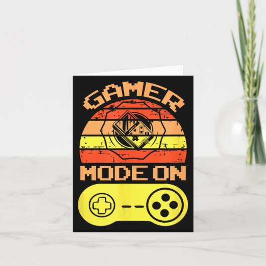 Gaming Mode On Funny Game Quotes Gift For Players  Karte (Vorderseite)