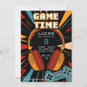 Gaming Moderner Spaß Geburtstagseinladung Feiertagskarte (Vorderseite)