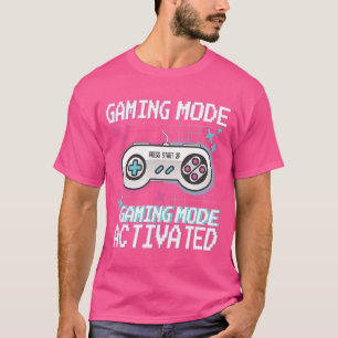 Gaming-Modus aktiviert Retro Pixel Gamer Design T-Shirt