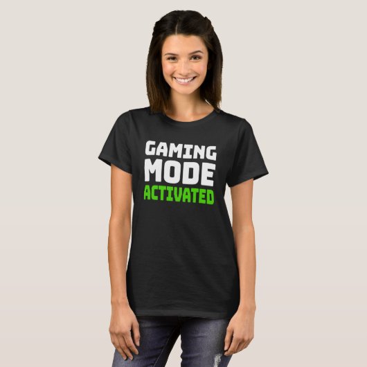Gaming-Modus aktiviert T-Shirt (Vorne ganz)