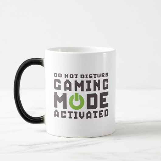 Gaming-Modus Aktivierte Gamer und Geek Funny Mug Verwandlungstasse (Links)