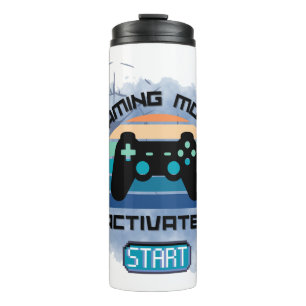 "Gaming Mood Activated - Gamer Coffee Tasse" Thermosbecher