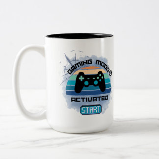 "Gaming Mood Activated - Gamer Coffee Tasse" Zweifarbige Tasse