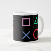 Gaming Mug – Pixels Power Play Neon Coffee Cup Jumbo-Tasse (Vorderseite Rechts)