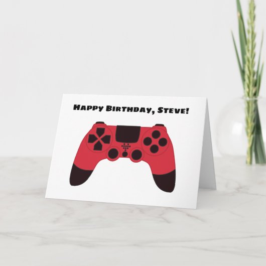 Gaming Nerd Gamer Birthday Karte (Vorderseite)