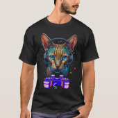 Gaming Ocicat Cat Player Animal Video Gamer Men K T-Shirt (Vorderseite)