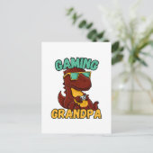 Gaming Opa Postkarte (Stehend Vorderseite)