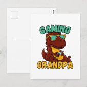 Gaming Opa Postkarte (Vorne/Hinten)