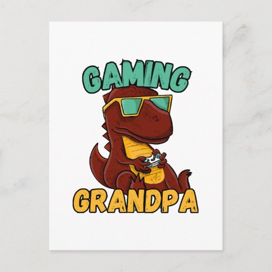 Gaming Opa Postkarte (Vorderseite)