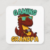 Gaming Opa Quadratische Visitenkarte (Rückseite)