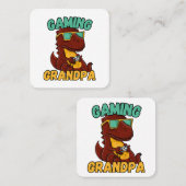 Gaming Opa Quadratische Visitenkarte (Vorne/Hinten)