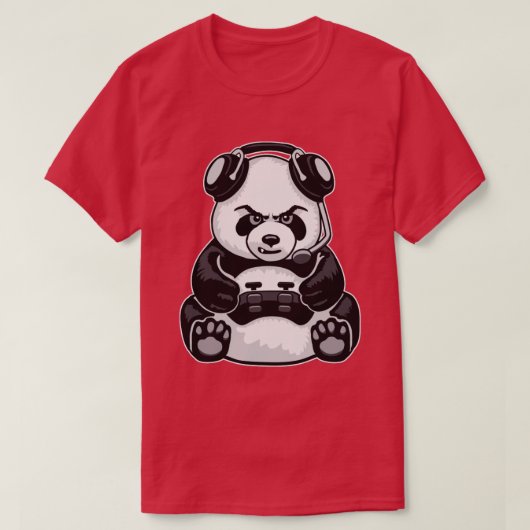 Gaming Panda Funny Niedlich Bear Video Gamer T-Shirt (Design vorne)