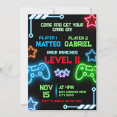 Gaming-Party Gemeinsame Einladung zum Geburtstag (Vorderseite)