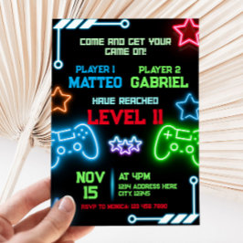 Gaming-Party Gemeinsame Einladung zum Geburtstag