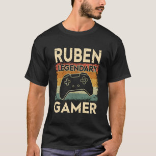 Gaming Personalisierter Name Ruben Legendary Gamer T-Shirt