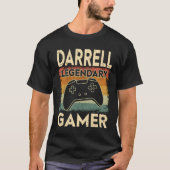 Gaming Personalized Name Darrell Legendary Gamer T-Shirt (Vorderseite)