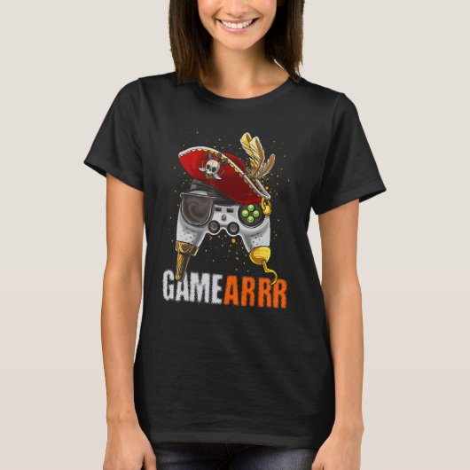 Gaming Pirate Hat controller Video Game Controller T-Shirt (Vorderseite)