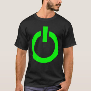 Gaming-Power Button Glow Neongrüner T - Shirt