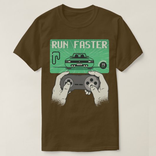 Gaming-Racing läuft schneller T-Shirt (Design vorne)