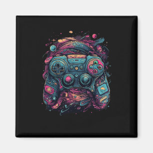 Gaming Rave Gamer Nerd Abstrakt PC Gamer Graphics Magnet