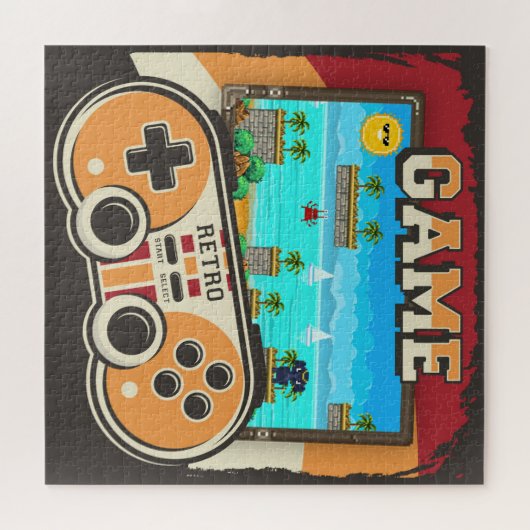 Gaming Remote Controller Retro Puzzle (Horizontal)