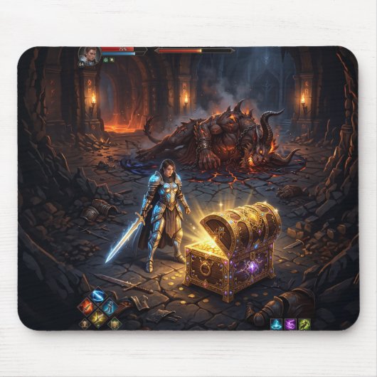 GAMING: Schatzkiste aus dem Boss-Kampf Mousepad (Vorne)