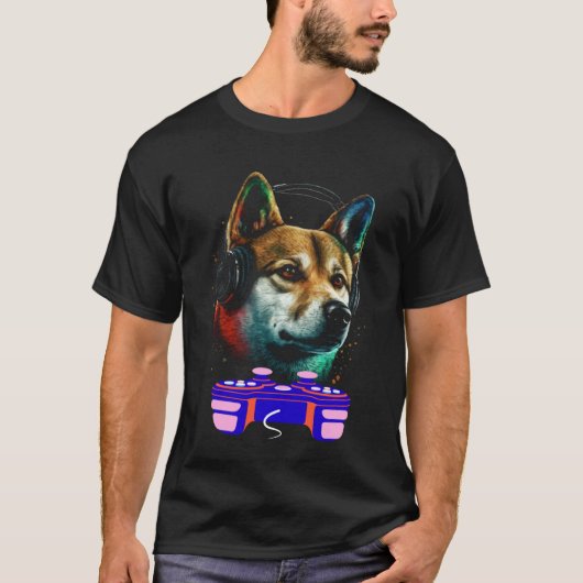 Gaming Shiba Inu Dog Player Animal Video Gamer  Me T-Shirt (Vorderseite)